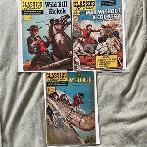 Comic Book Set 3 Vintage Art Collection Wild Bill Hickok Man without a Country